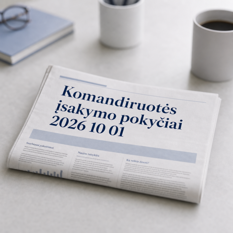 Komandiruočių tvarkos pokyčiai: kas keičiasi nuo 2026 m. spalio 1 d. ir ką turi žinoti darbdaviai?
